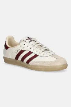 adidas Originals tenisi din piele copii SAMBA OG culoarea bej, JQ8554 imagine