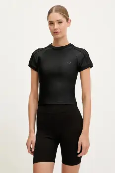 adidas Originals tricou 3-Stripe Spandex culoarea negru, JJ0908 imagine