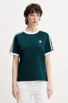 adidas Originals tricou 3-Stripes culoarea verde, JY4855 imagine