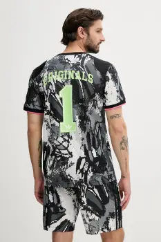 adidas Originals tricou Archive Jersey culoarea gri, cu imprimeu, KD2351 imagine