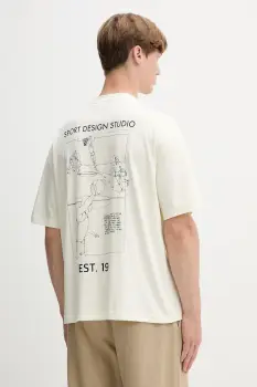 adidas Originals tricou Asd Fastbrk Tee culoarea galben, cu imprimeu, JW6643 imagine