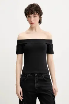 adidas Originals tricou Bandeau SS culoarea negru, decolteu spaniol, JV9742 imagine