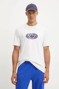 adidas Originals tricou barbati, culoarea alb, cu imprimeu, JM0482 imagine