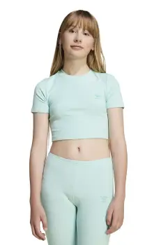 adidas Originals tricou copii culoarea turcoaz, JI5783 imagine