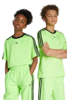 adidas Originals tricou copii culoarea verde, cu imprimeu, JV8656 imagine