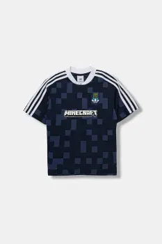 adidas Originals tricou copii MINECRAFT culoarea bleumarin, cu imprimeu, KD9840 imagine