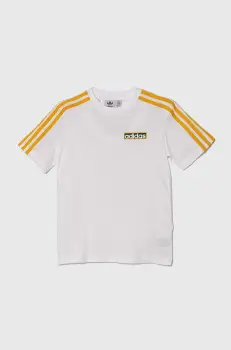 adidas Originals tricou de bumbac pentru copii culoarea alb, cu imprimeu imagine