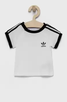Adidas Originals Tricou de bumbac pentru copii culoarea alb, cu imprimeu imagine