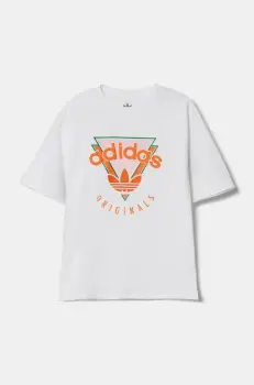 adidas Originals tricou de bumbac pentru copii culoarea alb, cu imprimeu, JC5861 imagine