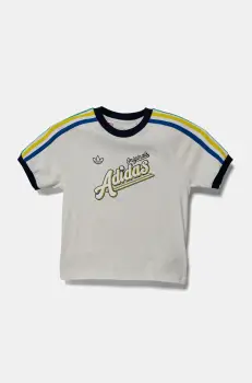 adidas Originals tricou de bumbac pentru copii culoarea alb, cu imprimeu, JC8403 imagine