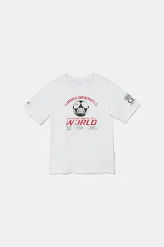 adidas Originals tricou de bumbac pentru copii culoarea alb, cu imprimeu, JW6097 imagine