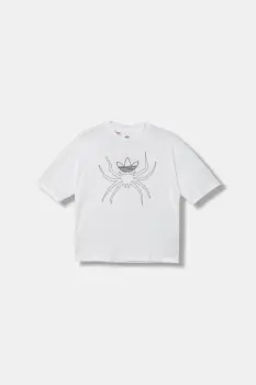 adidas Originals tricou de bumbac pentru copii culoarea alb, cu imprimeu, JW7846 imagine