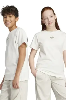 adidas Originals tricou de bumbac pentru copii culoarea bej, cu imprimeu, JY8374 imagine