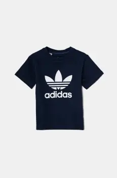 adidas Originals tricou de bumbac pentru copii culoarea bleumarin, cu imprimeu, IY2382 imagine