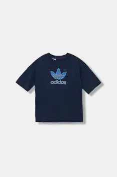 adidas Originals tricou de bumbac pentru copii culoarea bleumarin, cu imprimeu, JV8558 imagine