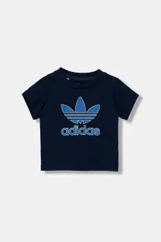 adidas Originals tricou de bumbac pentru copii culoarea bleumarin, cu imprimeu, JX9003 imagine