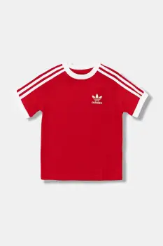 adidas Originals tricou de bumbac pentru copii culoarea rosu, cu imprimeu, JY3748 imagine