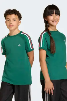 adidas Originals tricou de bumbac pentru copii culoarea verde, cu imprimeu, KC9514 imagine
