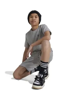 adidas Originals tricou de bumbac pentru copii TEE culoarea gri, melanj, IX5267 imagine