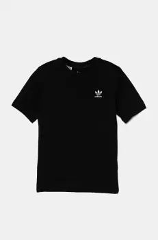 adidas Originals tricou de bumbac pentru copii TEE culoarea negru, neted, IW3495 imagine
