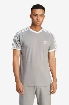 adidas Originals tricou din bumbac barbati, culoarea gri, modelator imagine