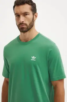 adidas Originals tricou din bumbac barbati, culoarea verde, cu imprimeu, IZ2106 imagine