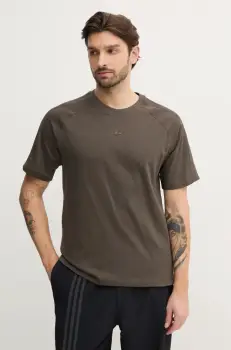 adidas Originals tricou din bumbac Essential barbati, culoarea verde, uni, JD3276 imagine