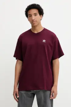 adidas Originals tricou din bumbac Essentials culoarea bordo, uni, KT0779 imagine