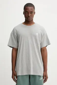 adidas Originals tricou din bumbac Essentials culoarea gri, uni, JY6270 imagine