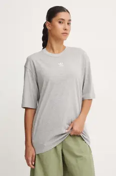 adidas Originals tricou din bumbac femei, culoarea gri, IY7324 imagine