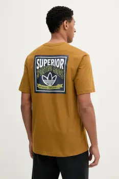 adidas Originals tricou din bumbac Graphic Lo Ss T culoarea verde, cu imprimeu, JW0160 imagine