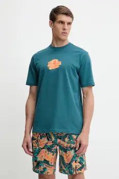 adidas Originals tricou din bumbac Graphic Tee culoarea turcoaz, cu imprimeu, KC4940 imagine