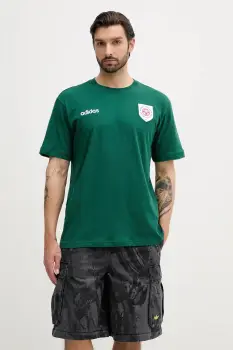 adidas Originals tricou din bumbac Graphic Tee culoarea verde, cu imprimeu, JX3057 imagine