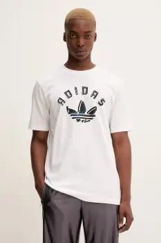 adidas Originals tricou din bumbac GRFX culoarea alb, cu imprimeu, JX3089 imagine