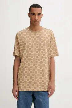 adidas Originals tricou din bumbac Mg Lo Ss T culoarea bej, cu imprimeu, JY2970 imagine