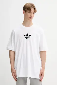 adidas Originals tricou din bumbac Oversize Tee culoarea alb, uni, JX1515 imagine