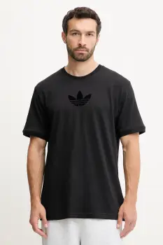 adidas Originals tricou din bumbac Oversize Tee culoarea negru, cu imprimeu, JW5913 imagine