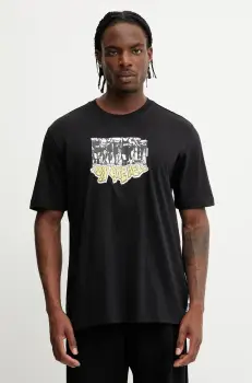 adidas Originals tricou din bumbac Q12 TS Crowd culoarea negru, cu imprimeu, JP4496 imagine