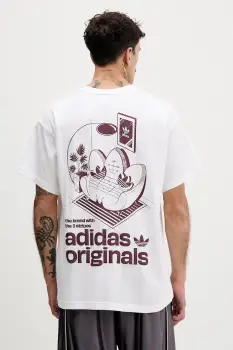 adidas Originals tricou din bumbac Sofa culoarea alb, cu imprimeu, KY2928 imagine