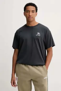 adidas Originals tricou din bumbac Supper Club Tee culoarea gri, cu imprimeu, HY2062 imagine