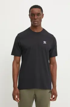 adidas Originals tricou din bumbac Trefoil barbati, culoarea negru, neted, JI8545 imagine