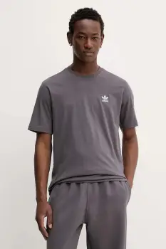 adidas Originals tricou din bumbac Trefoil culoarea maro, cu imprimeu, JV5936 imagine