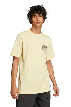 adidas Originals tricou din bumbac Trefoil Series Fashion Elevated barbati, culoarea galben, cu imprimeu, JP0197 imagine