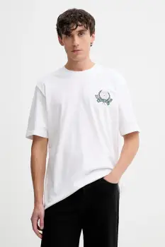 adidas Originals tricou din bumbac Varsity culoarea alb, cu imprimeu, JX8155 imagine