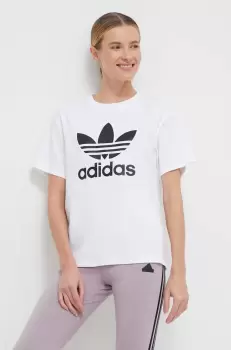 adidas Originals tricou femei, culoarea bej imagine