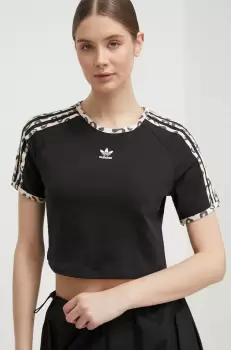 adidas Originals tricou femei, culoarea negru imagine