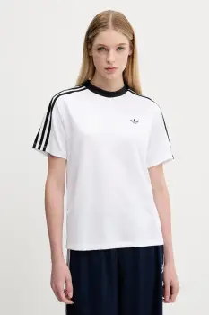adidas Originals tricou Jacquard Tee culoarea alb, JV9647 imagine