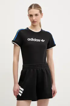 adidas Originals tricou Linear femei, culoarea negru, JD2724 imagine