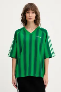 adidas Originals tricou Linear Tee culoarea verde, JW6022 imagine