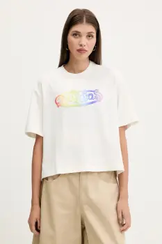adidas Originals tricou Pride x Jeremy Scott culoarea bej, cu imprimeu, JY2012 imagine